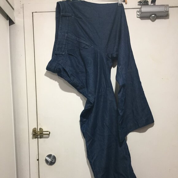 TALBOTS DENIM WIDE LEG PANTS SIZE 8 - Picture 4 of 11